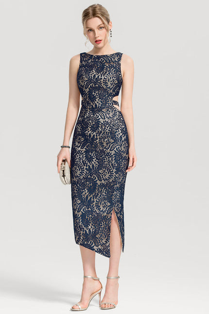 Robe de Soirée Luxe Dentelle Marine - gallery 1
