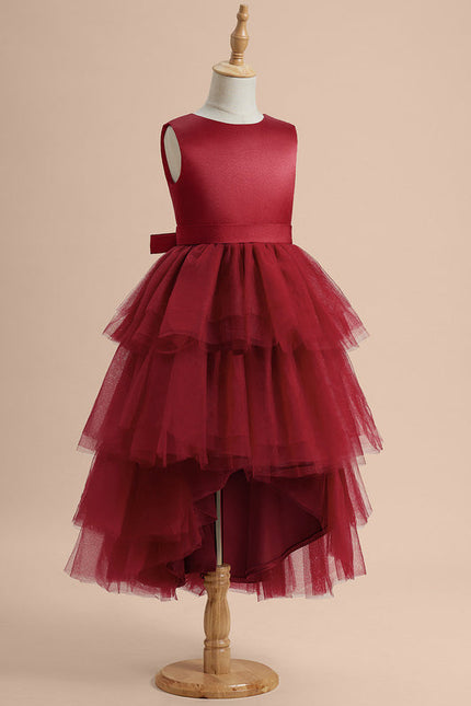Robe de Soirée Rouge Cascade