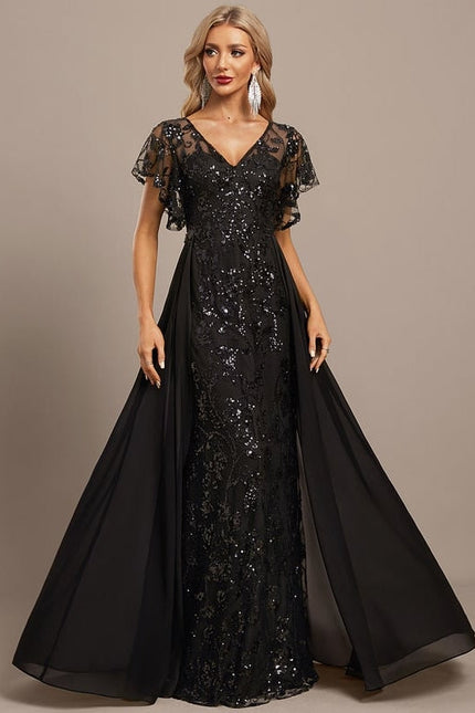 Robe De Soirée Paillette Dos Nu - gallery 1