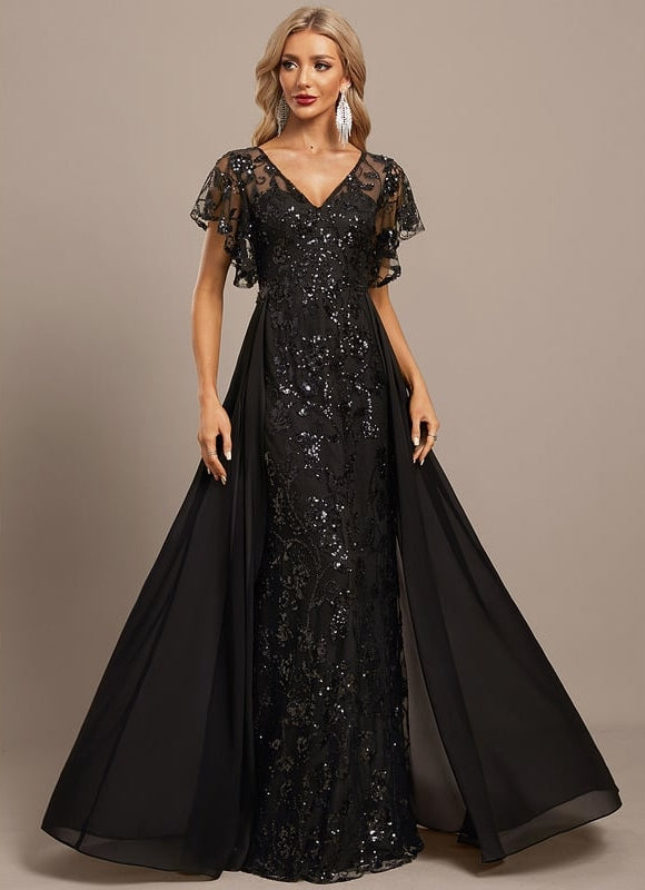 Robe De Soirée Paillette Dos Nu - gallery 1