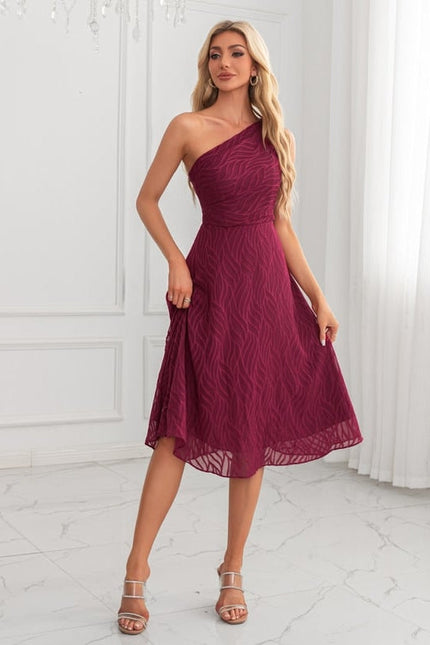 Robe de Soirée Trapèze Bordeaux - gallery 1