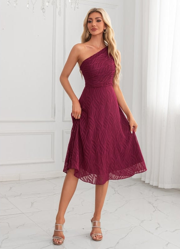 Robe de Soirée Trapèze Bordeaux - gallery 1