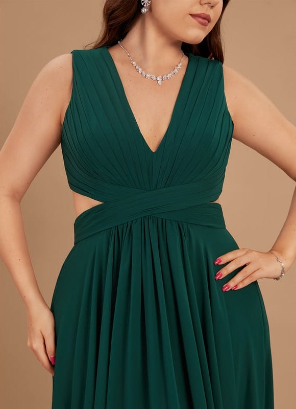 Robe de Soirée Fluide Émeraude - gallery 7