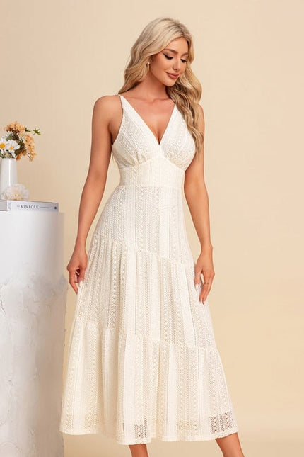 Robe de Soirée Écrue Texturée - gallery 6
