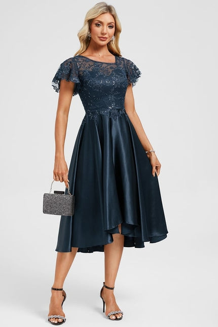 Robe de Soirée Étoilée Marine - gallery 1