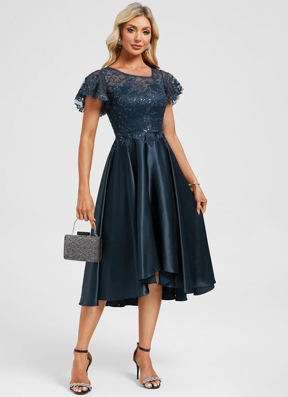 Robe de Soirée Étoilée Marine - gallery 1
