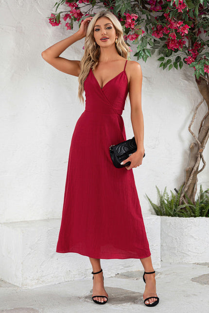 Robe de Soirée Bordeaux Évasée - gallery 3