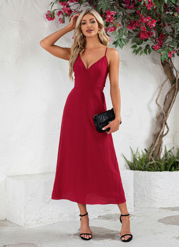 Robe de Soirée Bordeaux Évasée - gallery 3