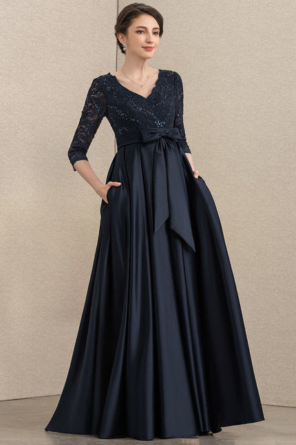 Robe de Soirée Satinée Étoilée