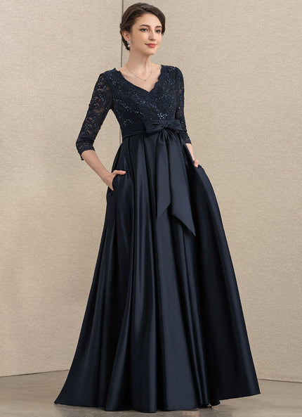 Robe de Soirée Satinée Étoilée
