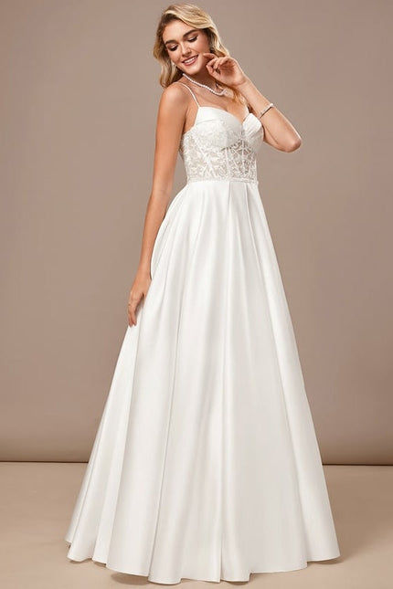 Robe de Soirée Satinée Classique - gallery 1
