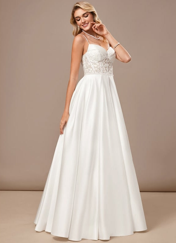 Robe de Soirée Satinée Classique - gallery 1