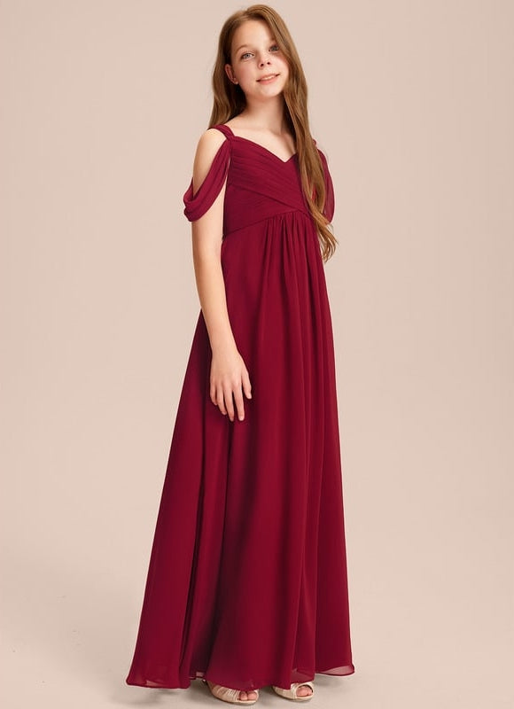 Robe de Soirée Flottante Cerise - gallery 4