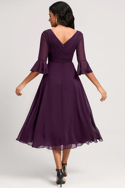 Robe de Soirée Florale Marine - gallery 1