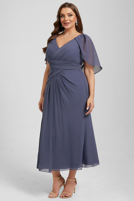 Robe de Soirée Florale Marine - gallery 8