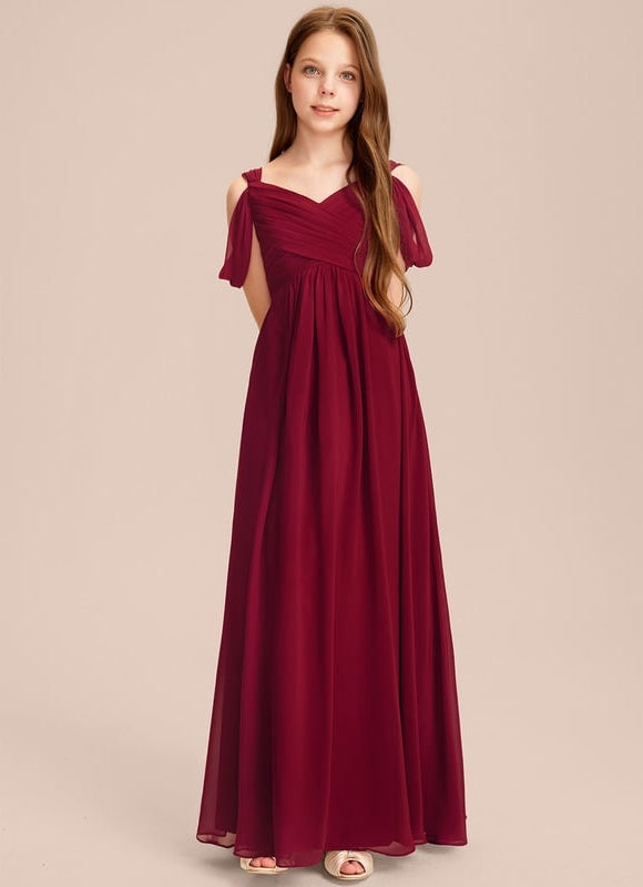 Robe de Soirée Flottante Cerise - gallery 1