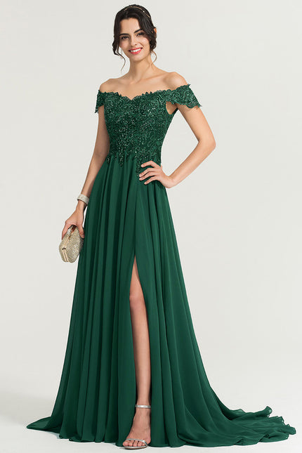 Robe de Soirée Émeraude Rayonnante