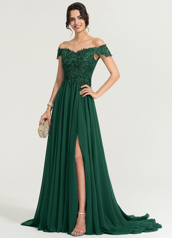Robe de Soirée Émeraude Rayonnante