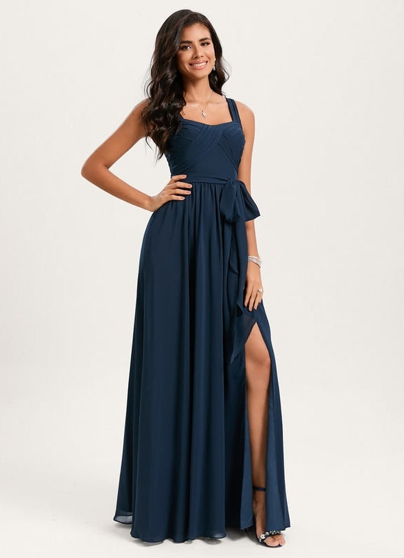 Robe de Soirée Fluide Vert Deau - gallery 5