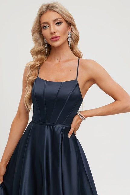 Robe de Soirée Satin Monochrome - gallery 3