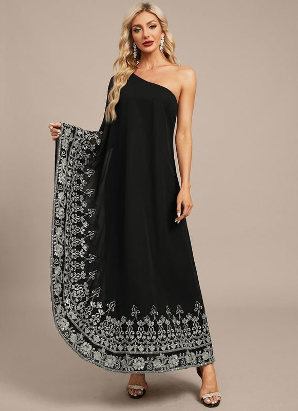 Robe de Soirée Noire Éthérée - gallery 2