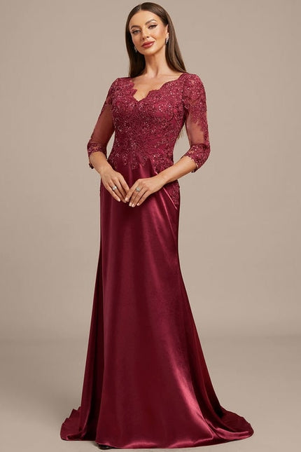 Robe De Soirée Sirène Dentelle - gallery 5
