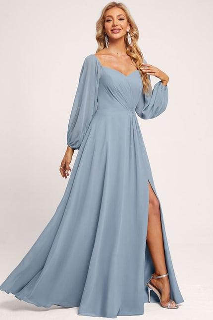 Robe de Soirée Aube Satinée - gallery 4