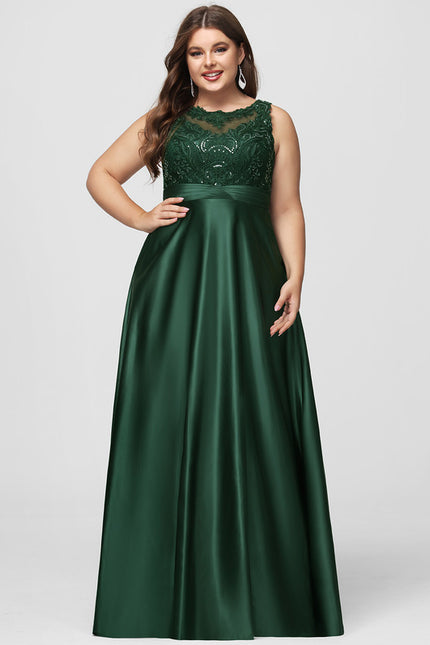 Robe de Soirée Élégance Satinée Émeraude - gallery 7