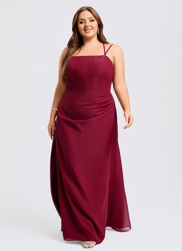 Robe de Soirée Mousseline Rubis - gallery 8