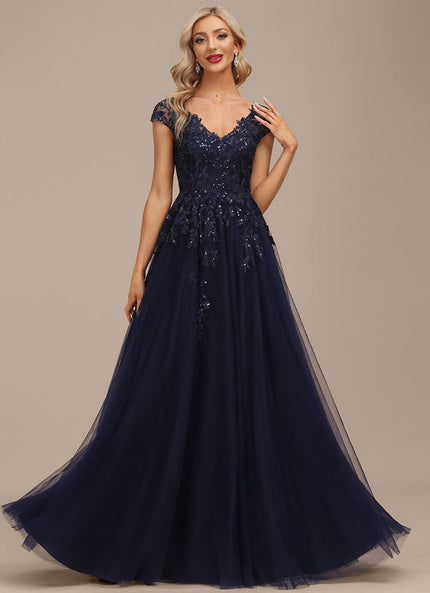 Robe de Soirée Tulle Grise