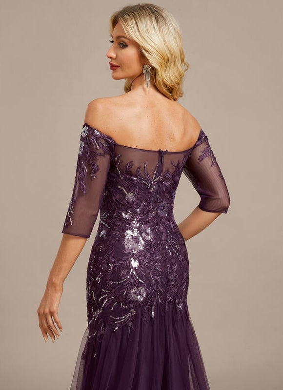 Robe de Soirée Violette Élégante - gallery 7