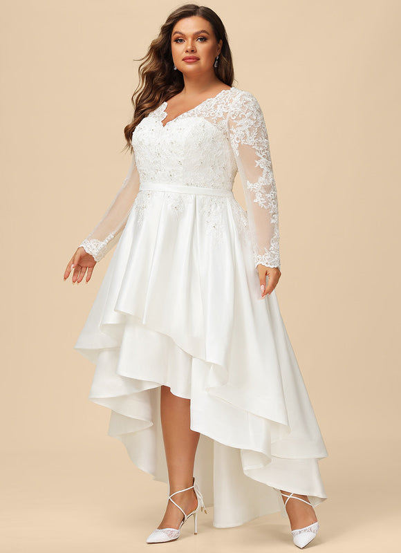 Robe de Soirée Élévée Satinée - gallery 8