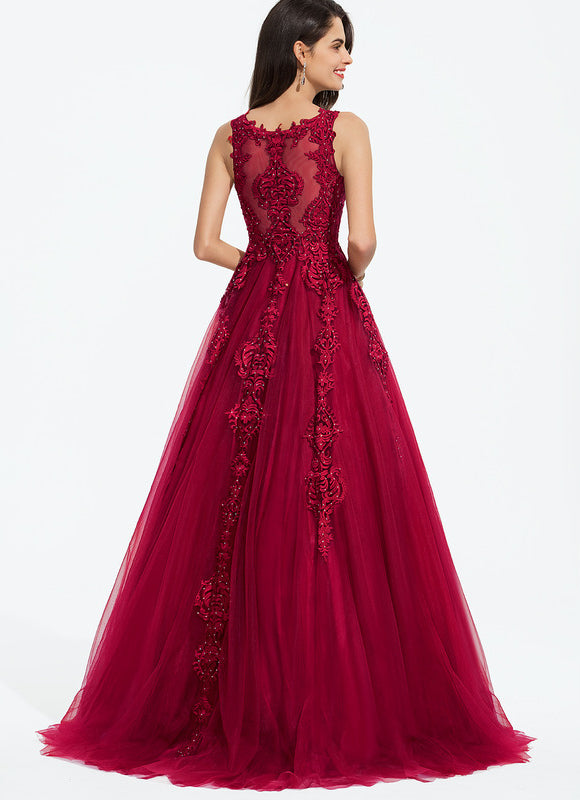 Robe de Soirée Cerise Éclatante - gallery 2