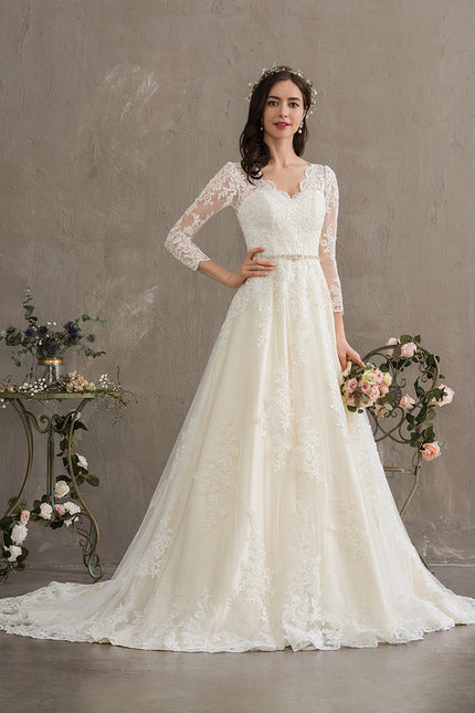 Robe de Soirée Écrue Enchantée - gallery 5