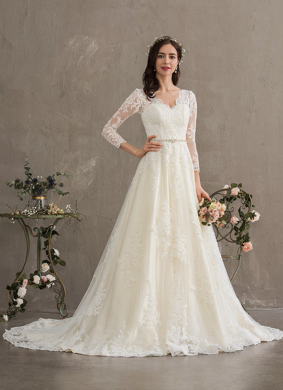 Robe de Soirée Écrue Enchantée - gallery 5