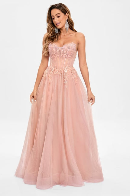 Robe de Soirée De Gala Rosée - gallery 6