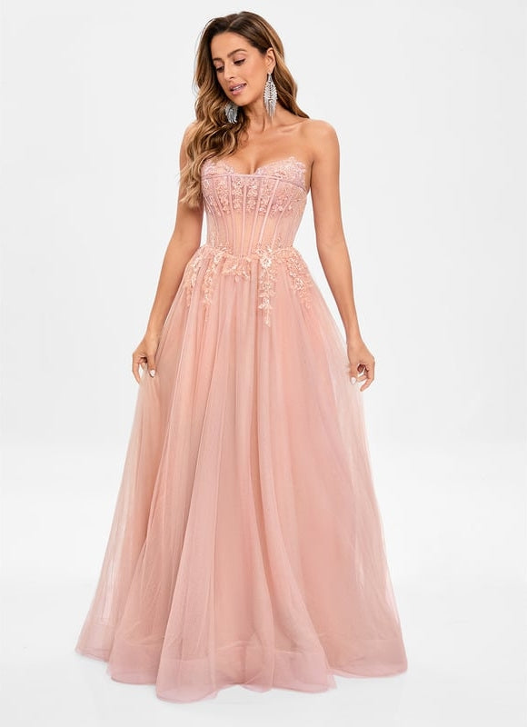 Robe de Soirée De Gala Rosée - gallery 6
