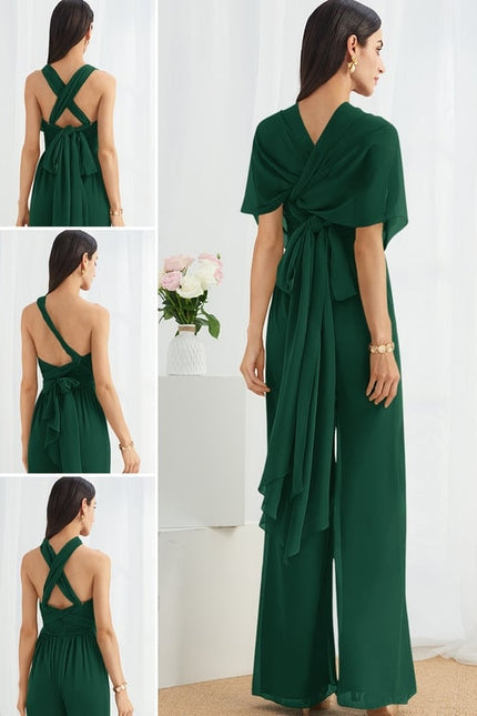Robe de Soirée Chiffon Émeraude - gallery 1