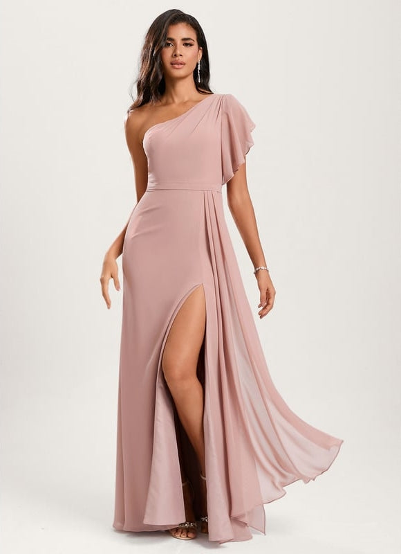 Robe de Soirée Élégance Rosée Mystique