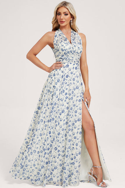 Robe de Soirée Bordeaux Fluide - gallery 3