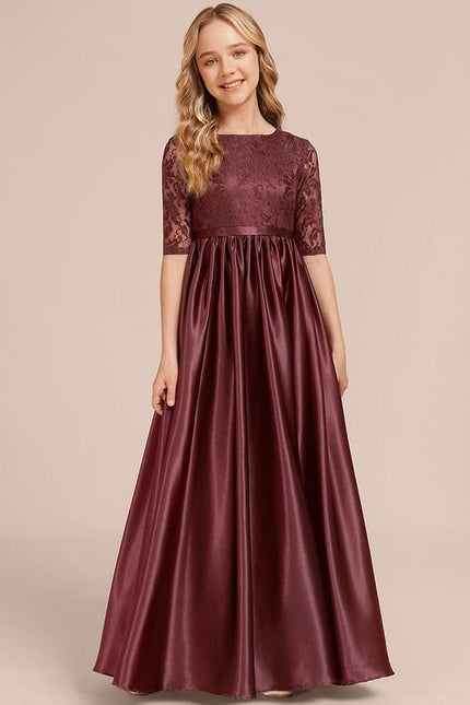 Robe de Soirée Satinée Enfantine