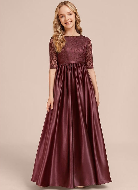 Robe de Soirée Satinée Enfantine