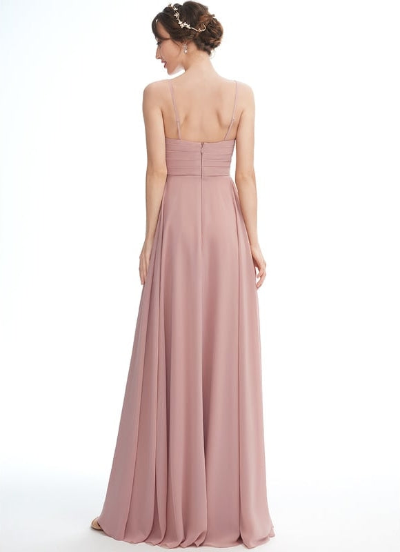 Robe de Soirée Longue Rosée - gallery 2
