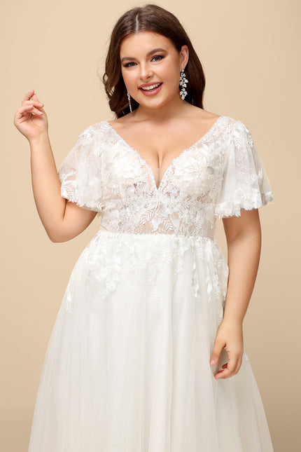 Robe De Soirée Avec Tulle Travaillé - gallery 7