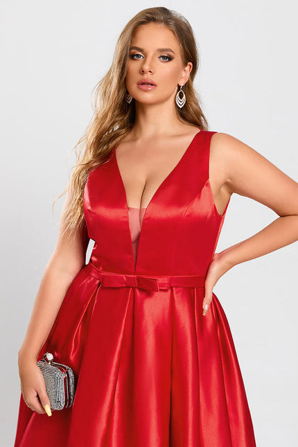 Robe de Soirée Satin À Volants - gallery 8