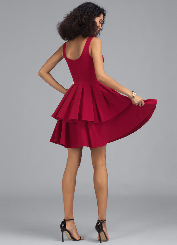 Robe de Soirée Rouge Festif - gallery 1