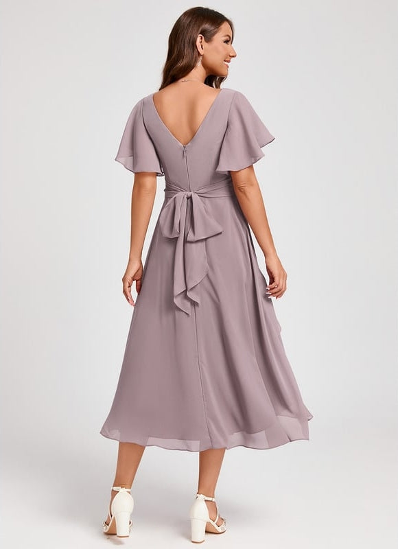 Robe De Soirée Rose Poudrée - gallery 6