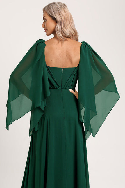 Robe de Soirée Satin Cascade - gallery 7