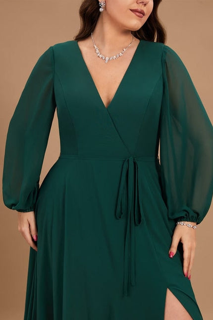 Robe de Soirée Mousseline Beige - gallery 7