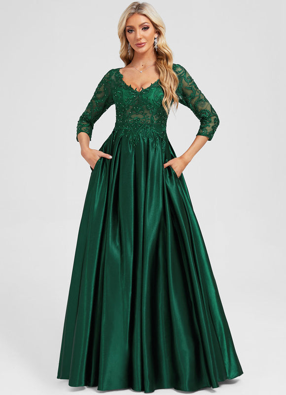 Robe de Soirée Émeraude Envoûtante